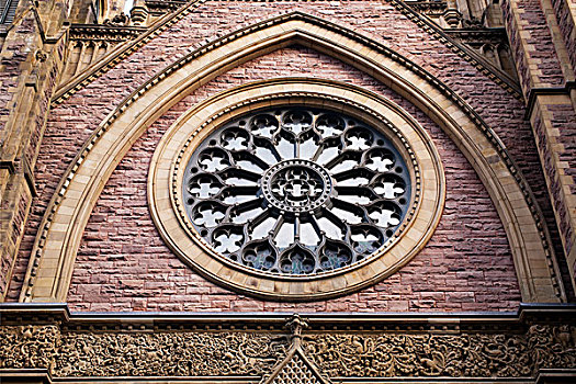 圆,窗户,团结,教堂,蒙特利尔,魁北克,加拿大