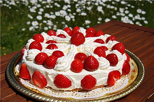 自制,蛋糕,奶油,草莓