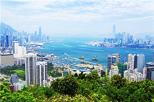航拍,香港,港口