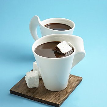 两个,大杯,黑巧克力,热巧克力,果浆软糖