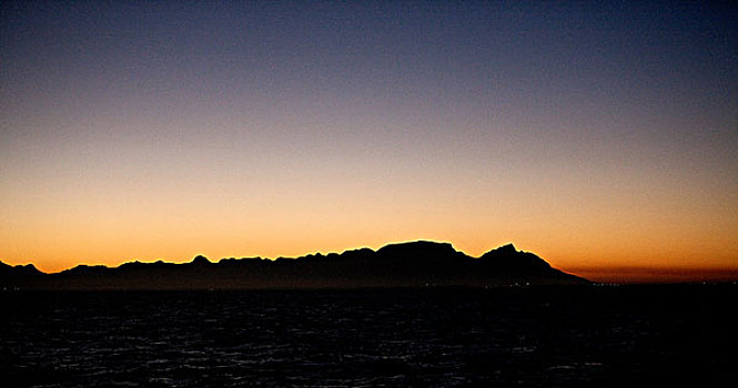 日落,岬角,半岛,假的,南,非洲