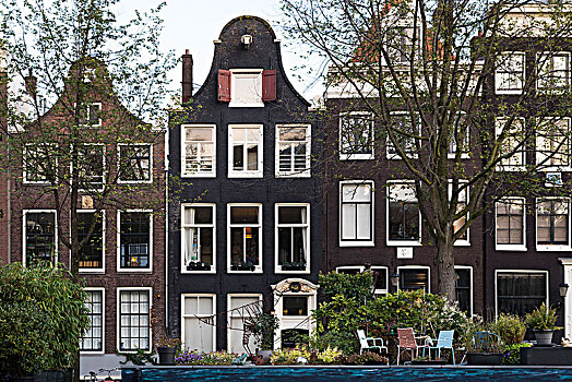 荷兰,阿姆斯特丹,山墙,花园