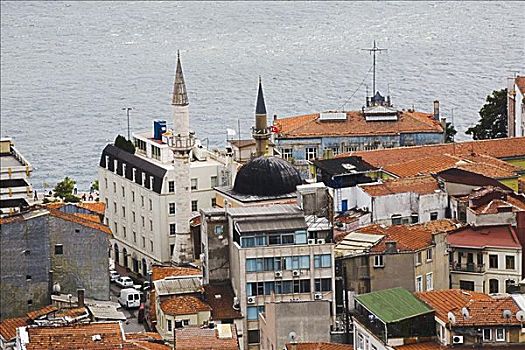 俯拍,建筑,水岸,伊斯坦布尔,土耳其