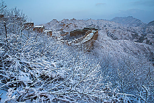 金山岭,雪景