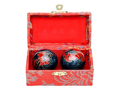 中国,禅,球,装饰,盒子