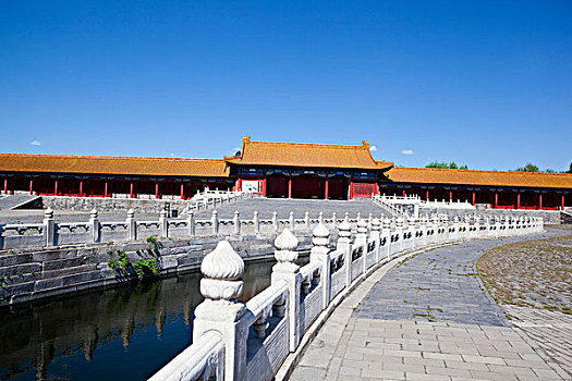 北京故宫太和门金水河