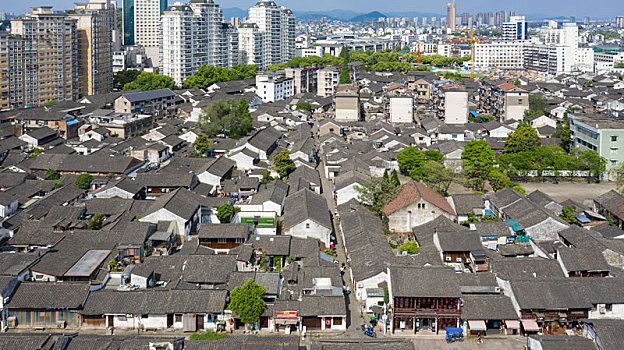 浙江绍兴城市风光书圣故里历史街区