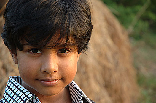 特写,小男孩,孟加拉,二月,2009年