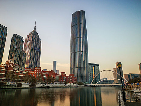 天津海河夜景