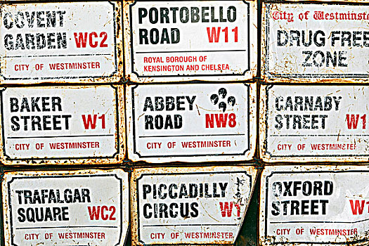 英格兰,伦敦,山,著名,交通标志,展示,户外,店,波多贝罗路