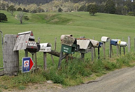 邮箱,多样,农舍,靠近,塔斯马尼亚,澳大利亚