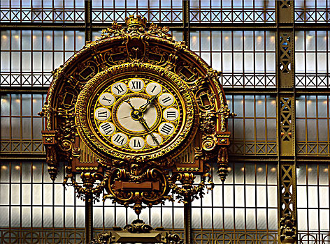火车站,钟表,博物馆,码头,巴黎,法国,欧洲