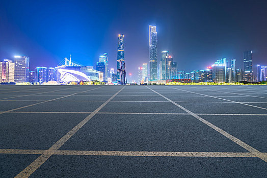 城市道路和城市建筑背景