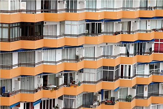 公寓楼,窗户,露台,马略卡岛