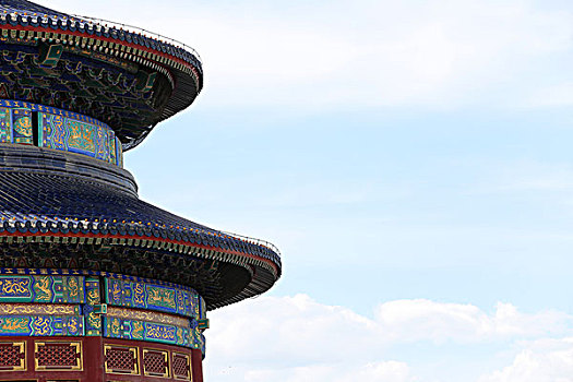 中国古建筑天坛地面与背景图片