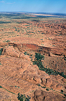 俯拍,岩石构造,国王峡谷,国家公园,北领地州,澳大利亚