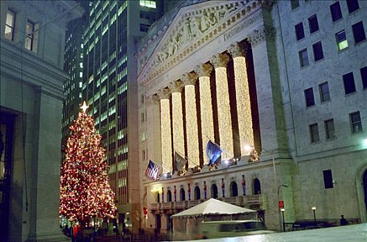 纽约股票交易所,华尔街,圣诞节