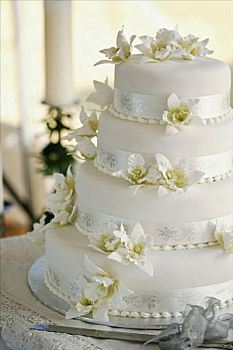 婚礼蛋糕,花