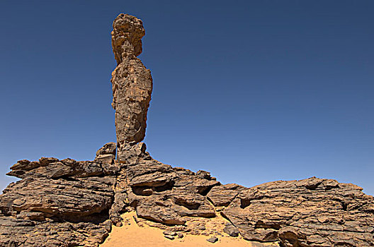 岩石构造,手指,阿卡库斯,撒哈拉沙漠,费赞,利比亚