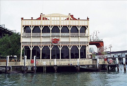 餐馆,码头,一个,悉尼,澳大利亚