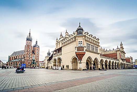 布,大厅,大教堂,市场,广场,克拉科夫,波兰,欧洲