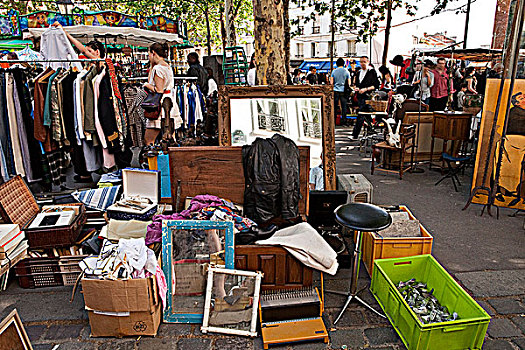 巴黎,蒙马特尔,地点,二手市场,五月
