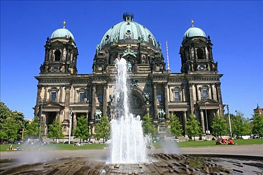 正面,柏林大教堂,博物馆,岛屿,柏林,德国,欧洲