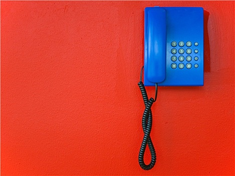 蓝色,电话