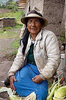 老太太,74岁,省,秘鲁,南美,图像,条理