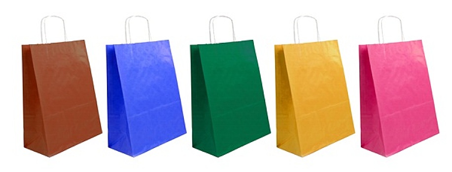 纸袋,不同,彩色
