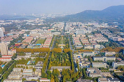 航拍南京故宫宫城核心区遗址,南京明故宫遗址公园,南京午朝门公园