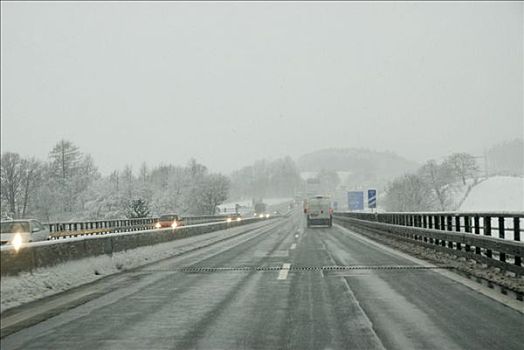 高速公路,冬天,天气