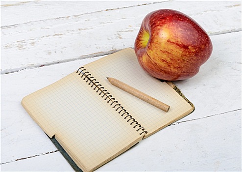 苹果,笔记本,桌子