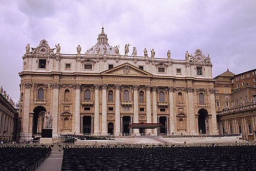 意大利,罗马,梵蒂冈,广场,圣彼得大教堂