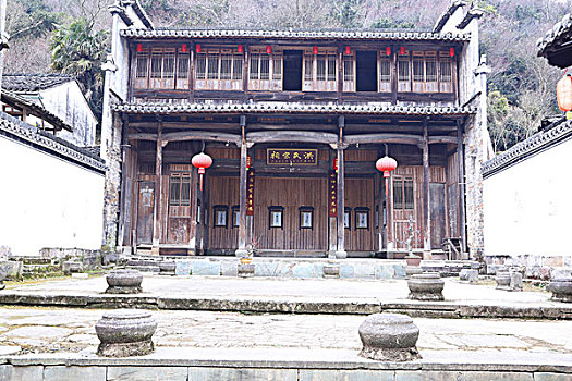 安徽,徽州,歙县,牌坊群,岩寺,春节,红灯笼,灯展