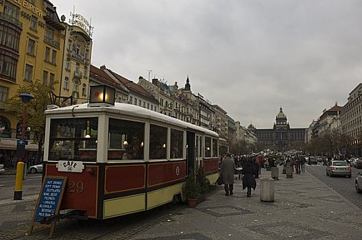瓦兹拉夫,广场,布拉格,捷克共和国