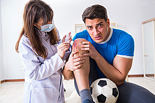 足球,球员,医生,受伤