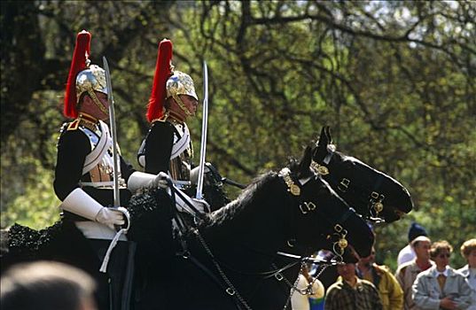 英格兰,伦敦,皇家轻骑兵,户外,白金汉宫