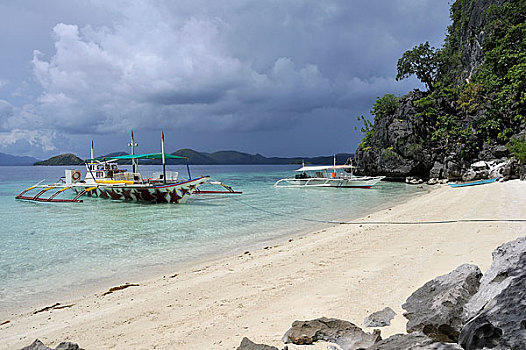 菲律宾,巴拉望岛,船