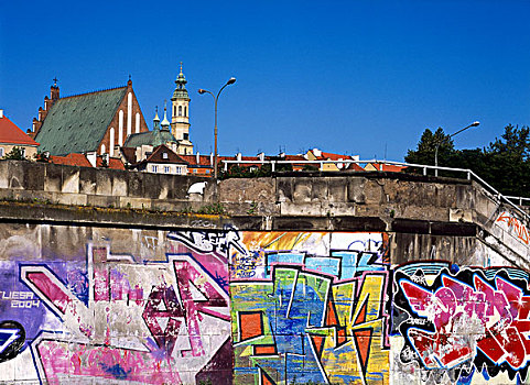 壁画,老城,华沙,波兰