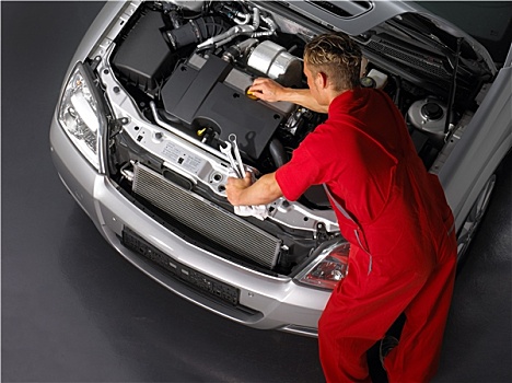 汽车修理,品质,检查,引擎,油