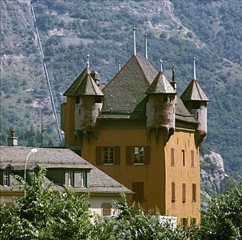 瓦莱州,瑞士,城堡