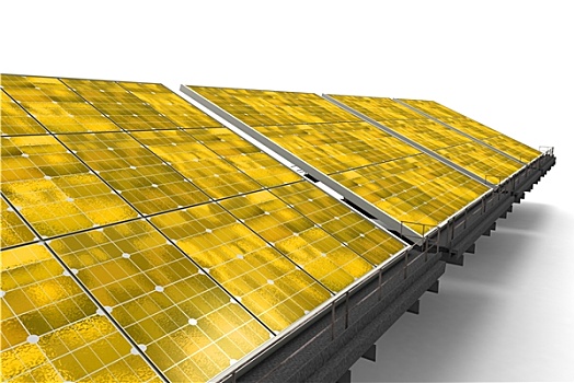 特写,线条,黄色,太阳能电池板