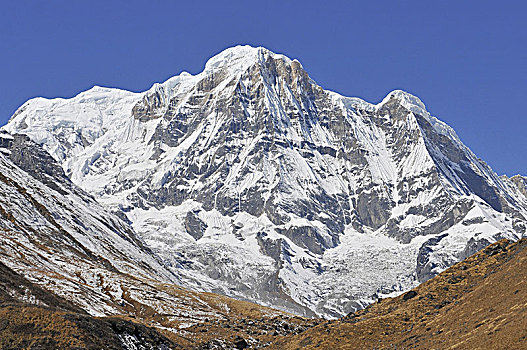 尼泊尔,安纳普尔纳峰,保护区,跋涉,露营,喜马拉雅山