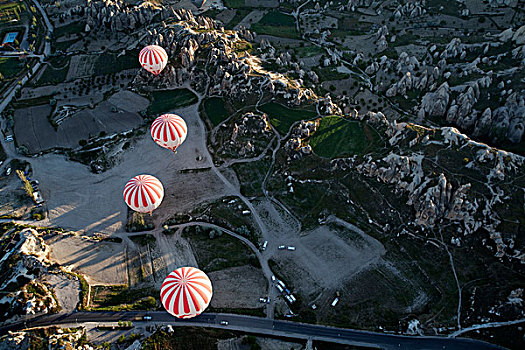 热气球,气球,乘,世界遗产,卡帕多西亚,土耳其