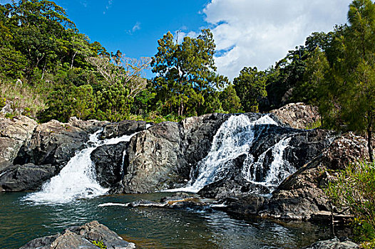 瀑布,东海岸,格朗德特尔,新喀里多尼亚,美拉尼西亚,南太平洋