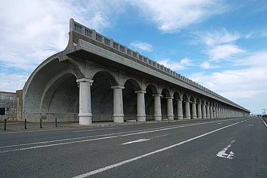 道路,稚内,北方,防波堤,圆顶