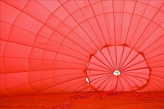 热气球,躺着,地面,坏,巴伐利亚,德国,欧洲