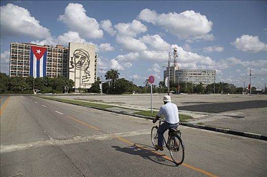 骑车,哈瓦那,古巴