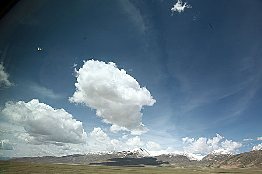 西藏,高原,蓝天,白云,湖水,0061